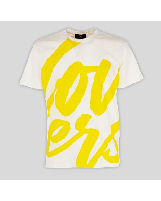 Liu Jo Giro Mc T-Shirt W/Print Lovertee in Yellow für Herren