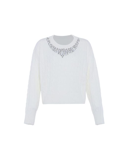 faina Jumper Wolwit in het White