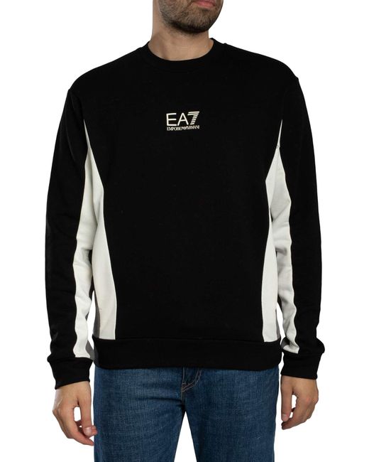EA7 Logo Sweatshirt in het Black voor heren