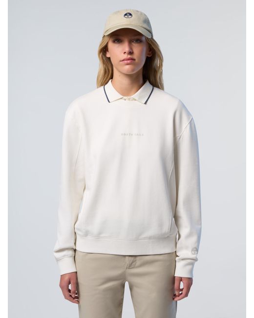 North Sails White Sweatshirt Print
