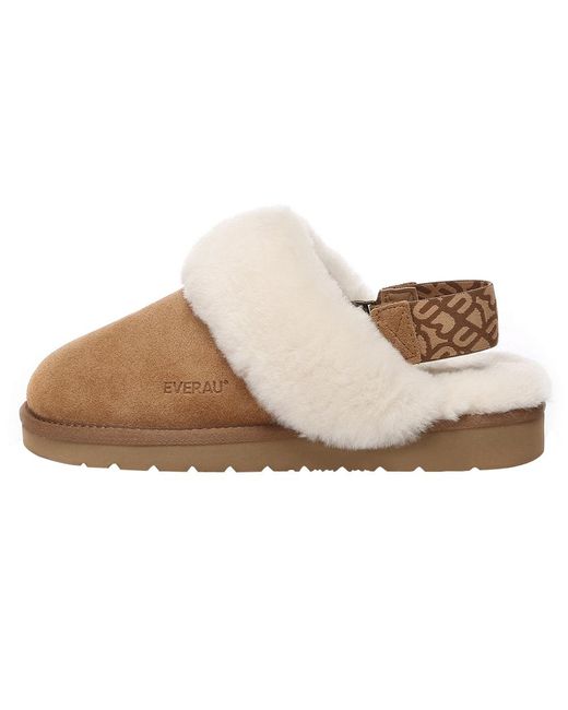 EVER AU Brown Pelican Removable Strap Slingback Slippers