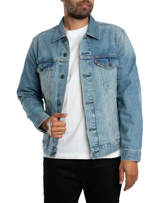 Levi's Levi's Truckerjack in het Blue voor heren