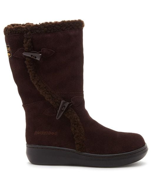 Rocket Dog Brown Ladies Slope Mid Calf Winter Boot