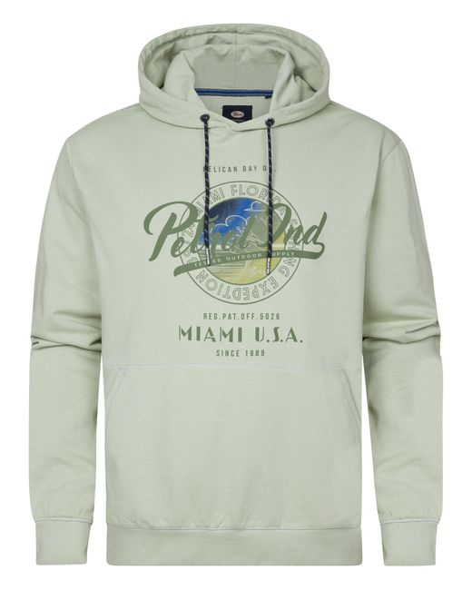 Petrol Industries Plus Size Artwork-Kapuzenpullover Biscayneside Herren in Gray für Herren