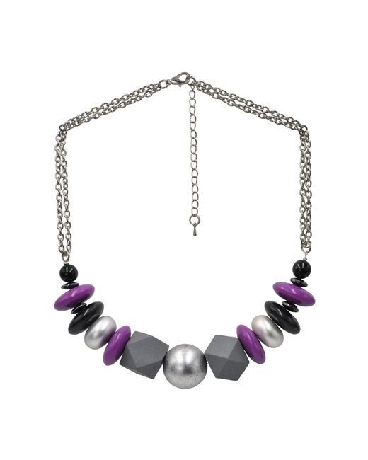 Steuer Multicolor Modeschmuck Collier Aus Verschiedenen Materialien Und Hämatit