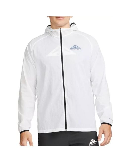 Nike White Plain Super Lightweight Jacket for men