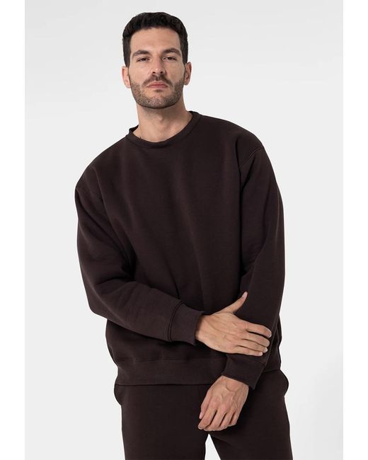 Basiclo Oversized Sweatshirt Donkerbruin in het Black