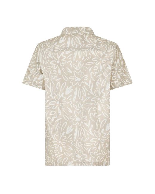 Threadbare Normaal Overhemd (Lichte Steen) in het Natural voor heren
