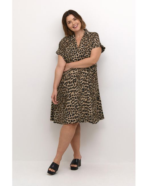 Kaffe Jurk Regular Fit Animal in het Multicolor