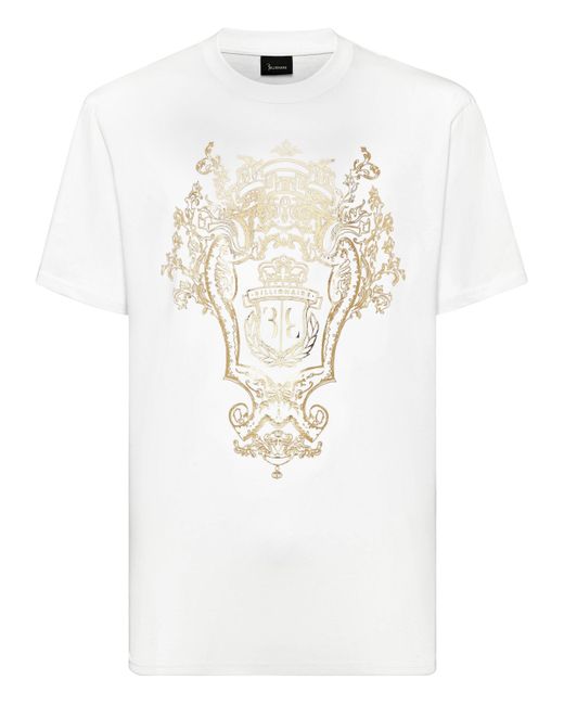 Billionaire T-Shirt Crest in White für Herren