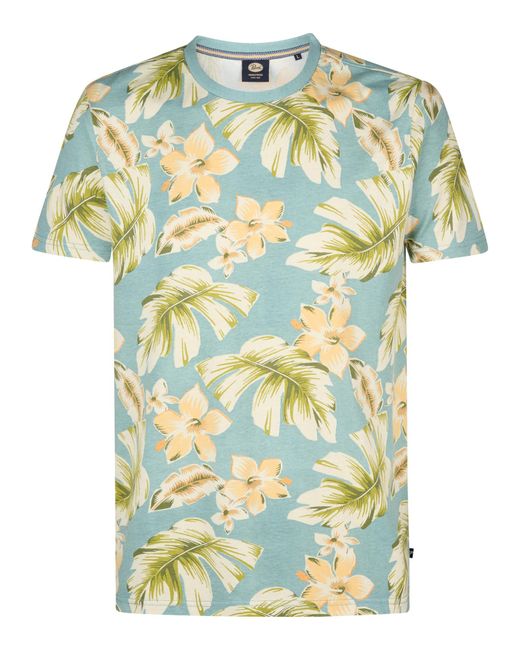 Petrol Industries T-Shirt Mit Allover-Muster Hibiscus Herren in Blue für Herren