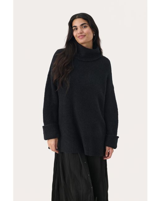 Part Two Pullover Loose Fit in het Black
