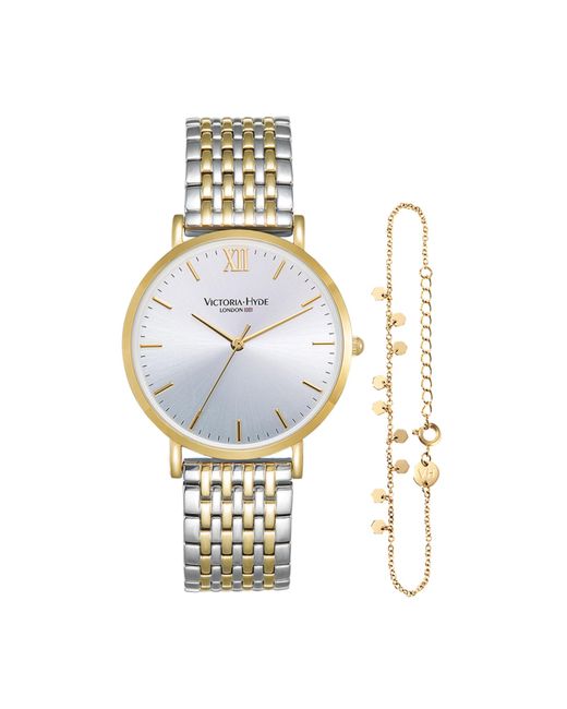 Victoria Hyde London Metallic Primrose Watches Classic Bicolor Stainless Steel