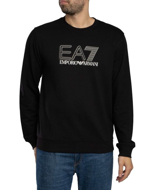 EA7 Echo Graphic Sweatshirt in het Black voor heren