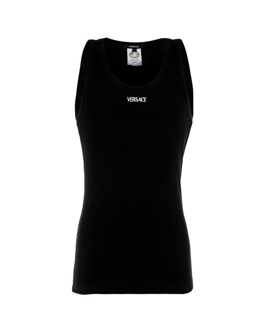 Versace Geribbelde Vest in het Black voor heren