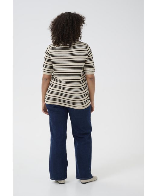 Kaffe Pullover Regular Fit Offwhite in het Blue