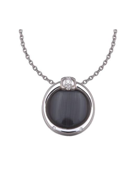 Orphelia Black 925 Sterling Chain With Pendant
