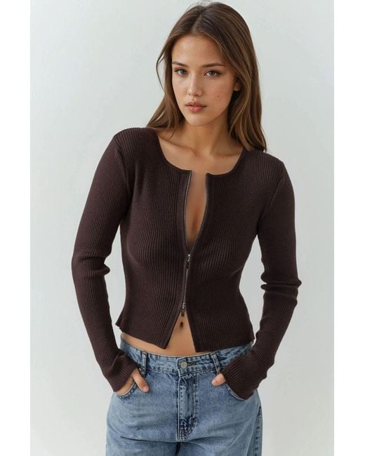 Hiccup Black Sabrina Zip Sweater