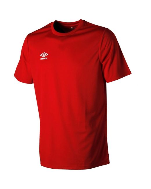 Umbro Red Club Short-Sleeved Jersey (Vermillion) for men