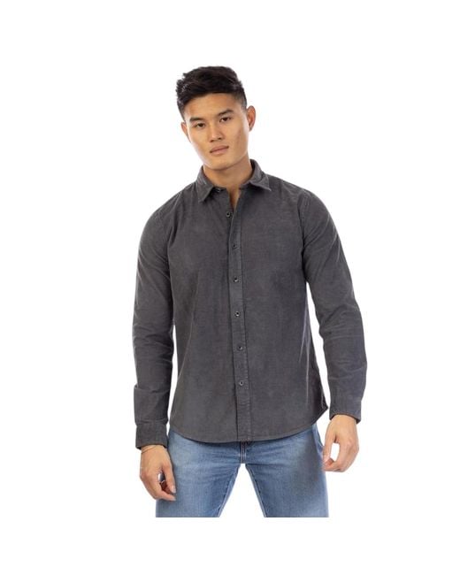 Peter Werth Corduroy Regular Overhemd in het Gray voor heren
