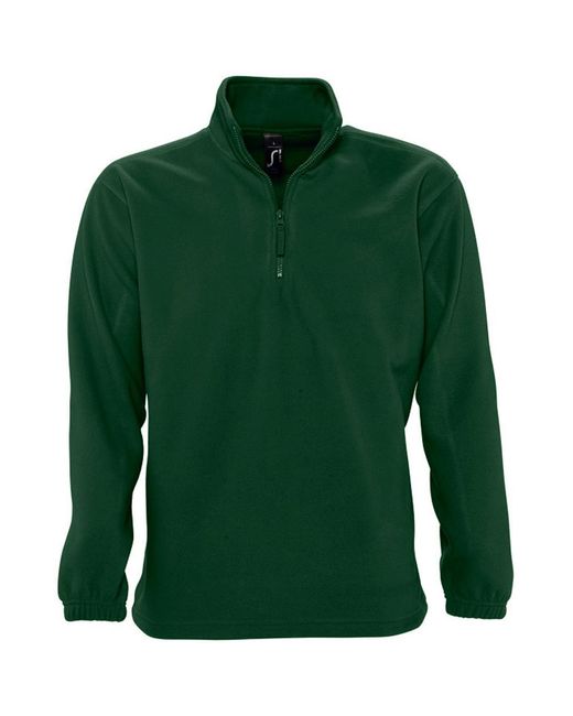 Sol's Green Ness Zip Neck Anti-Pill Fleece Top (Forest) for men