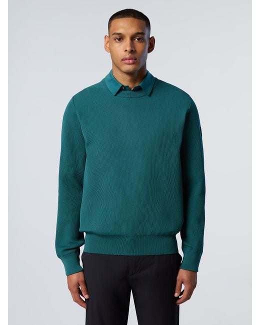 North Sails Pullover Technischer Strickausschnitt Mit Rundhalsausschnitt in Green für Herren