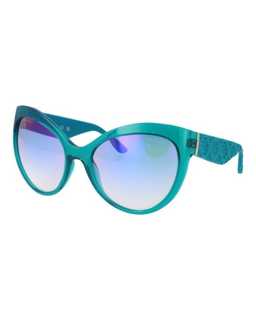 Guess Blue Stainless Steel Sunglasses
