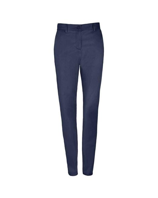 Sol's Blue Ladies Jared Stretch Suit Trousers (French)