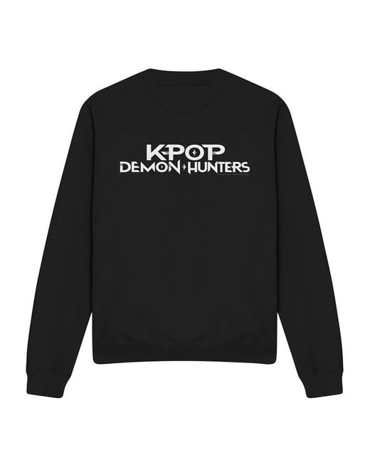 K-Pop Demon Hunters Black Adult Logo Sweatshirt