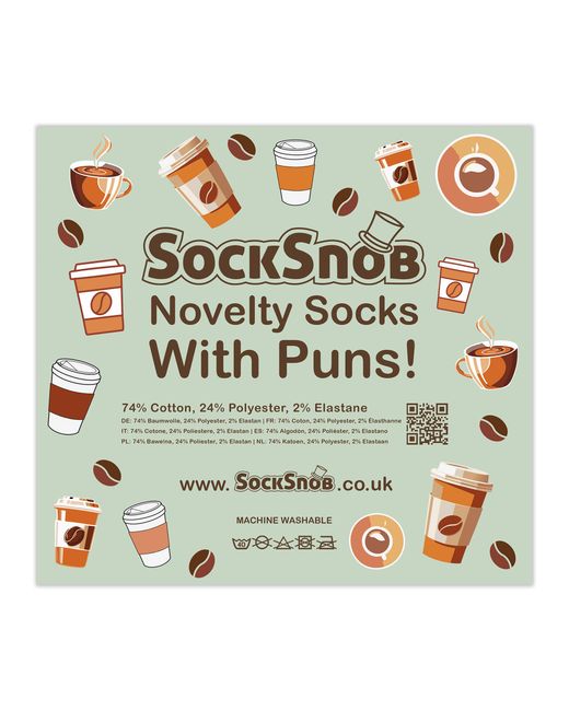 Sock Snob Black 3 Pairs Novelty Cotton Rich Pun Socks for men