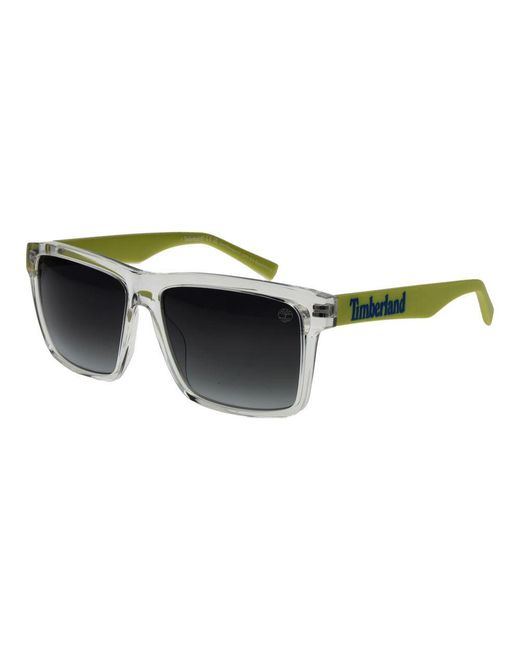 Timberland Green White Plastic Sunglasses for men