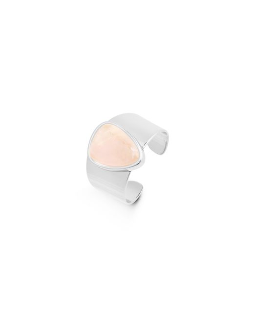 Luxenter White Schekel-Rosenquarz-Ring
