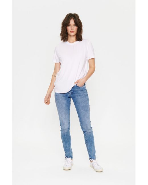 Saint Tropez T-shirt Regular Fit White in het Blue