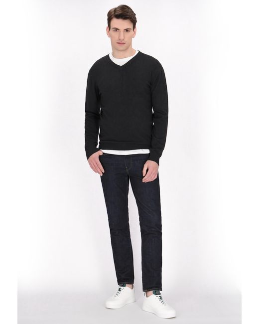 Mo Pullover Männer Meliert in Black für Herren