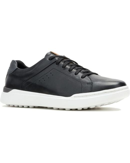 Hush Puppies Black Wes Leather Trainers for men