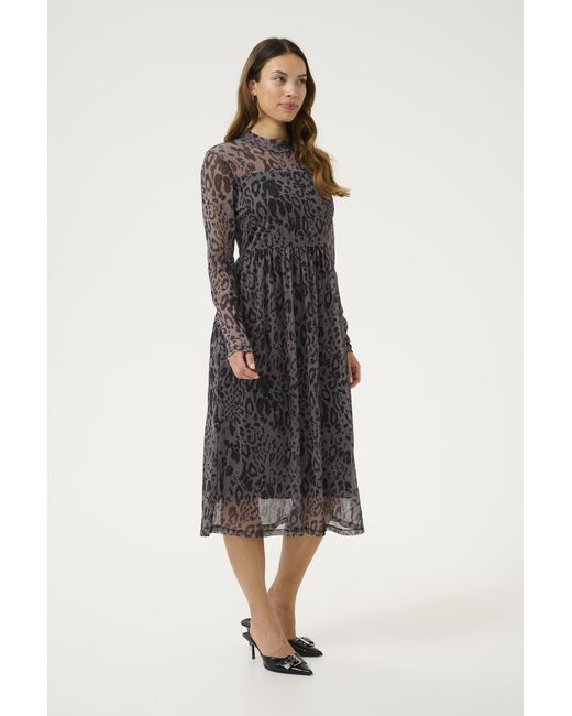 Kaffe Jurk Regular Fit Animal in het Multicolor