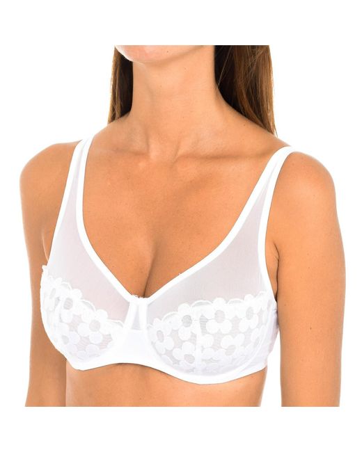 Dim White Generous Broderie 00Asd Underwire Bra