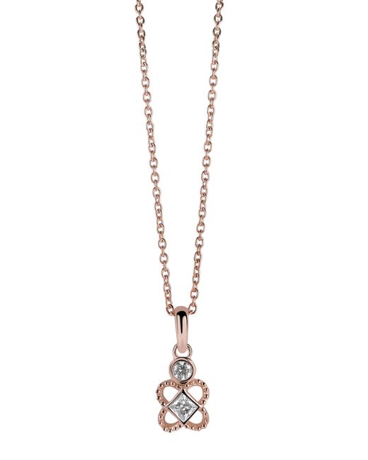 Orphelia Black 925 Sterling Chain With Pendant