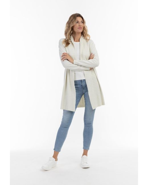 Usha Open Vest in het White