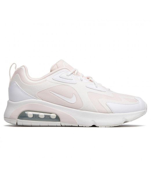 Nike White Air Max 200 Lace-Up Synthetic Trainers At6175 600