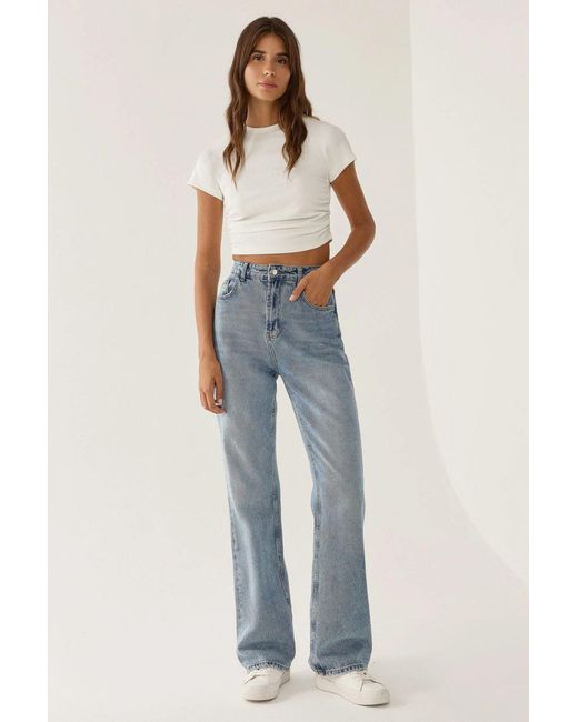 Hiccup White Ruched Detail Crop Top