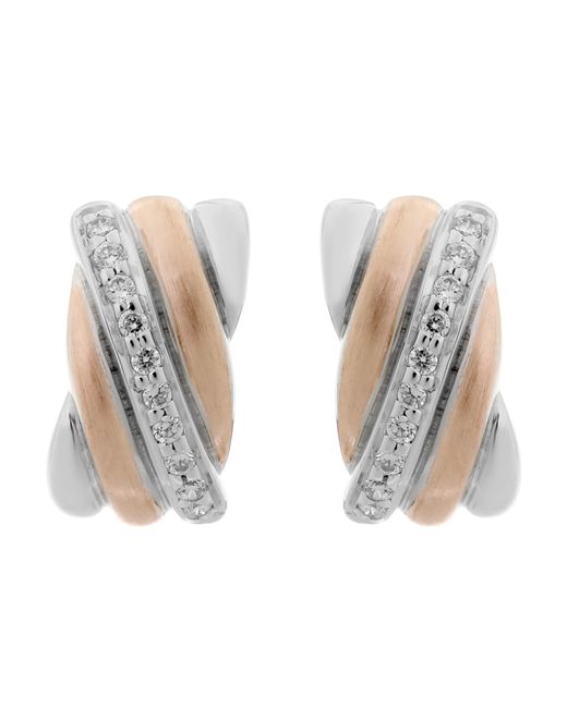 Orphelia White 'Joline' 925 Sterling Stud Earrings