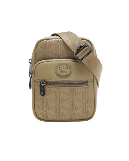 Lacoste Green Ranzen, Monogramm, Leder