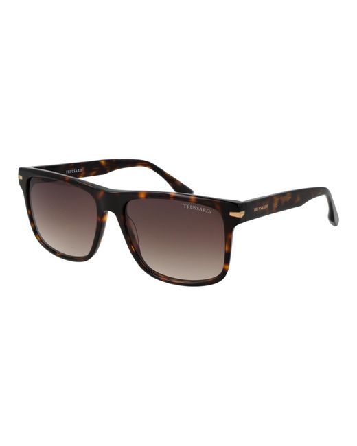 Trussardi Zonnebril Tsm9006 G21 57 in het Brown voor heren