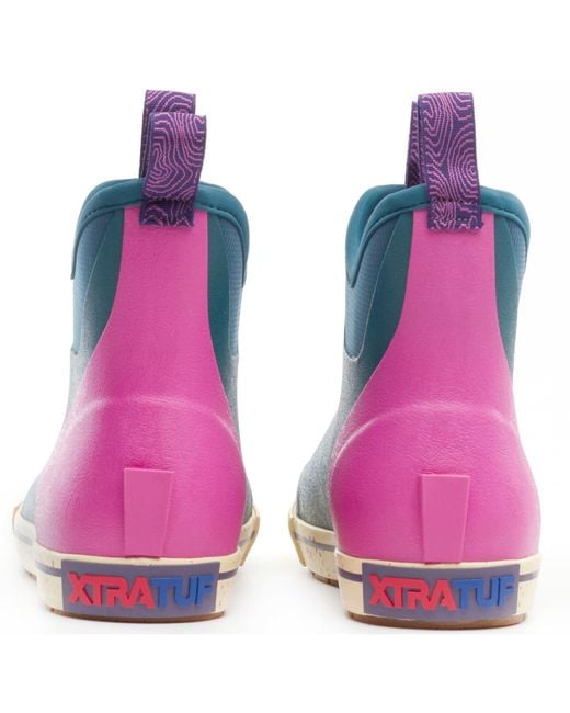 XtraTuf Blue Ankle Deck Camp Boot Rubber Wellington Boots