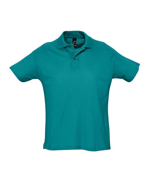 Sol's Green Summer Ii Pique Short Sleeve Polo Shirt (Duck) for men