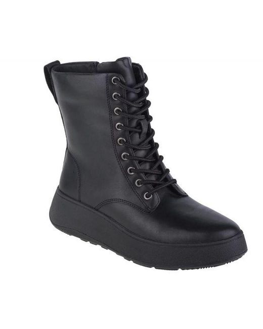 Fitflop Fit Flop F-Mode Leren Enkellaarsjes in het Black