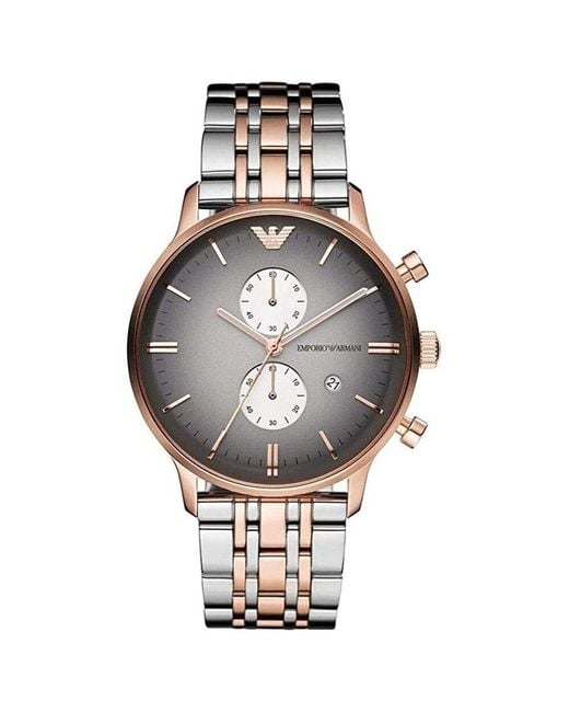 Emporio Armani Metallic Ar1721 Gianni Watch Two Tone for men