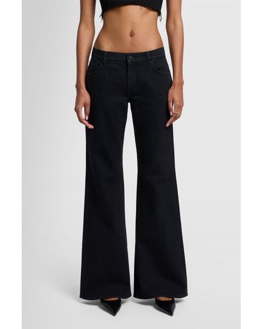 7 For All Mankind Black Damen Jeans Spencer Flare Rinse Flare Fit