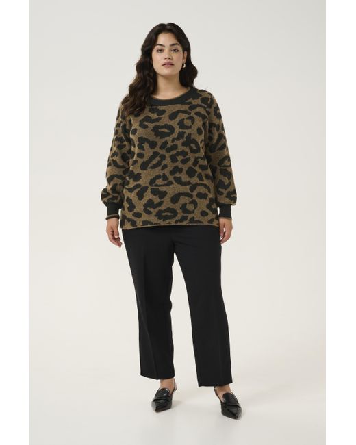 Kaffe Pullover Regular Fit Animal in het Multicolor